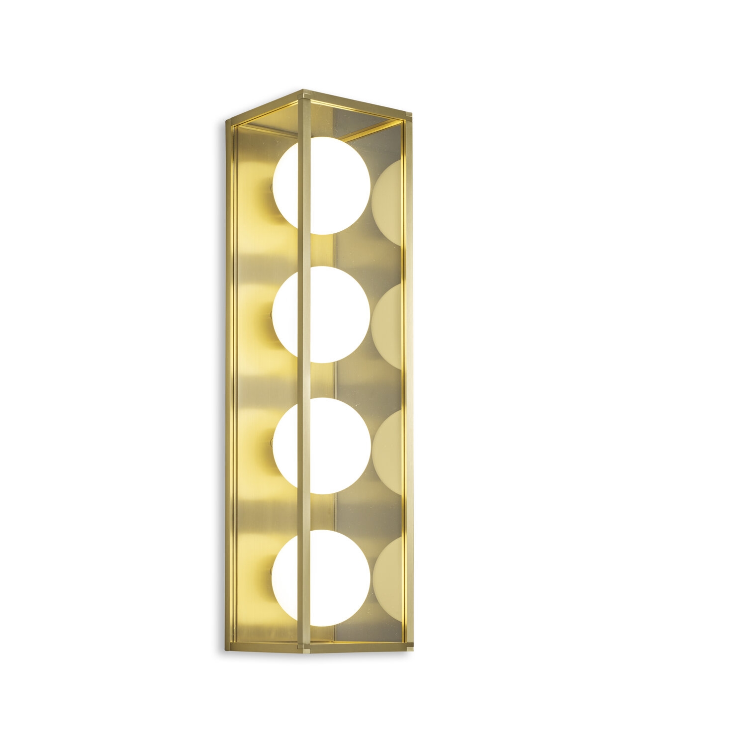 J Adams & Co – Pearl 4 – Wall Light Fixture – Brass Colour – Brass Material