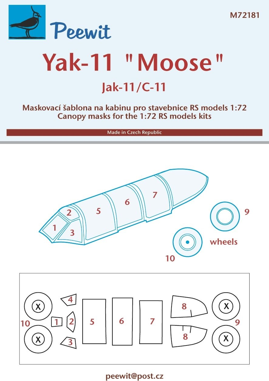 Peewit 1/72 Yakovlev Yak-11 / C-11 “Moose” – # PEE72181 – Model Hobbies