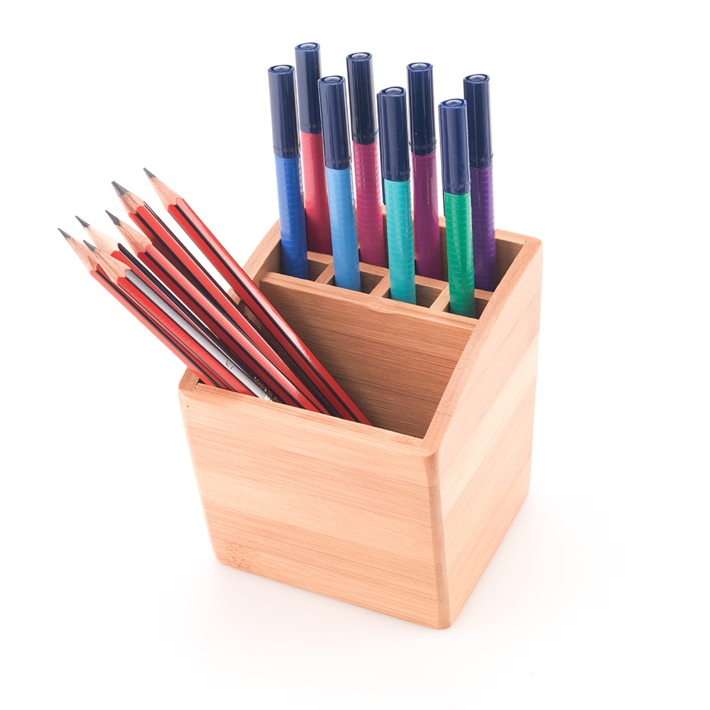 Bamboo Stationary Desk Tidy