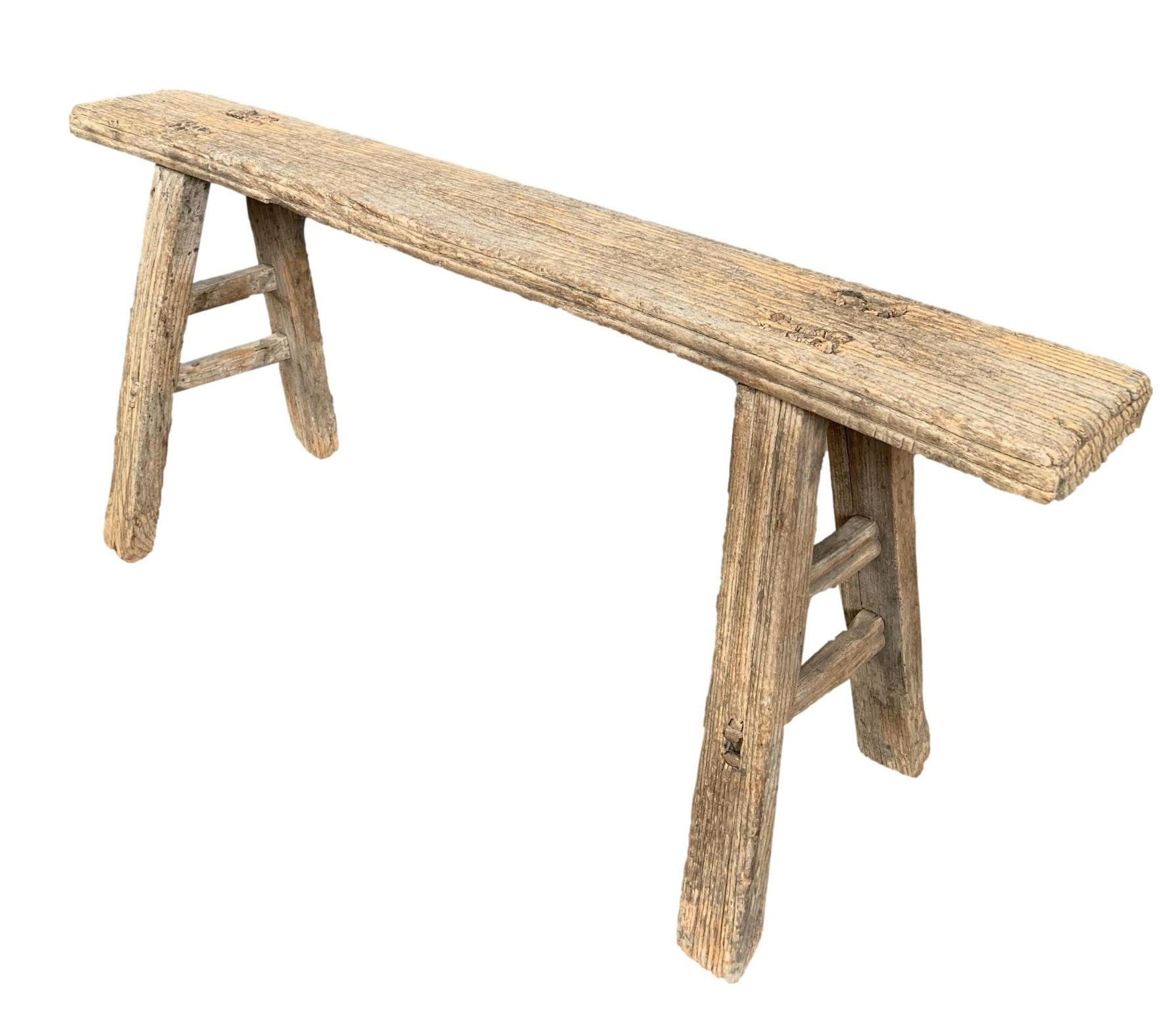 Antique Skinny Benches Chinese Elm Wood – Acumen Collection Extra Long (121-150cm) – Acumen Collection