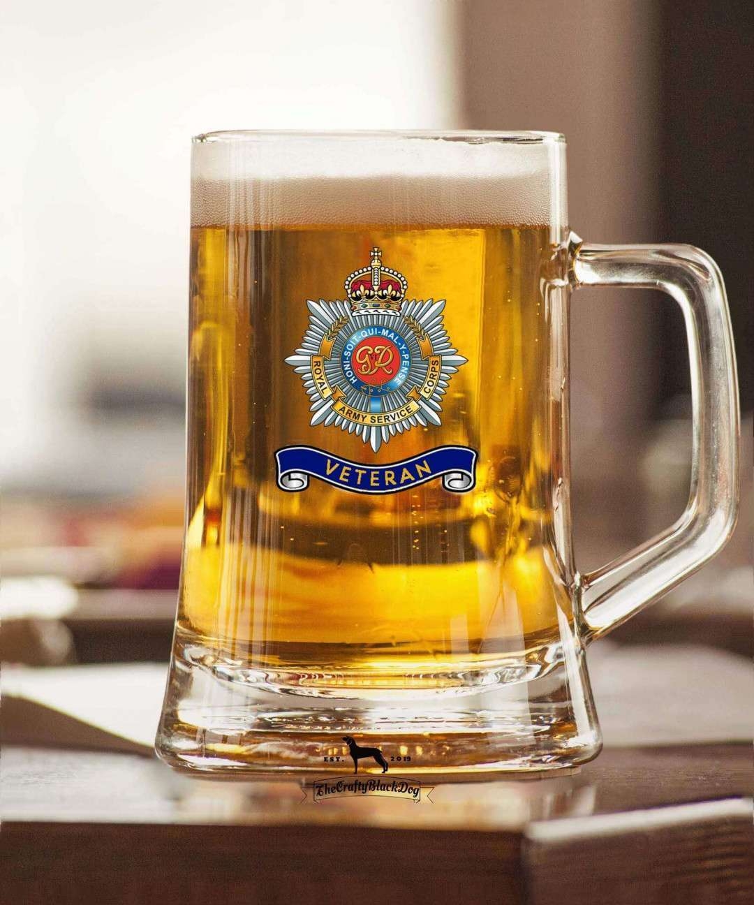 Royal Army Service Corps Veteran – Tankard – Royal Army Service Corps – Veteran – Crafty Black Dog