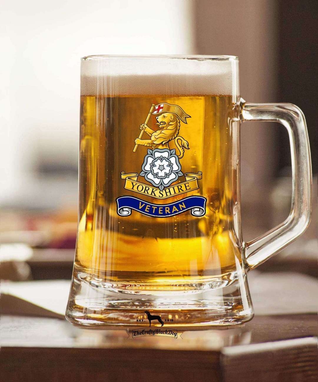 Yorkshire Regt Veteran – Tankard – Yorkshire Regt – Veteran – Crafty Black Dog