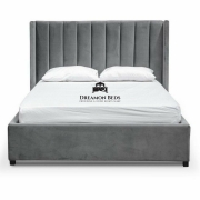 Nevada Wingback Bed Frame Available With Ottoman Or Divan Storage – Default Title – Choice Of 25 Colours With Varying Materials – Dreamon Beds