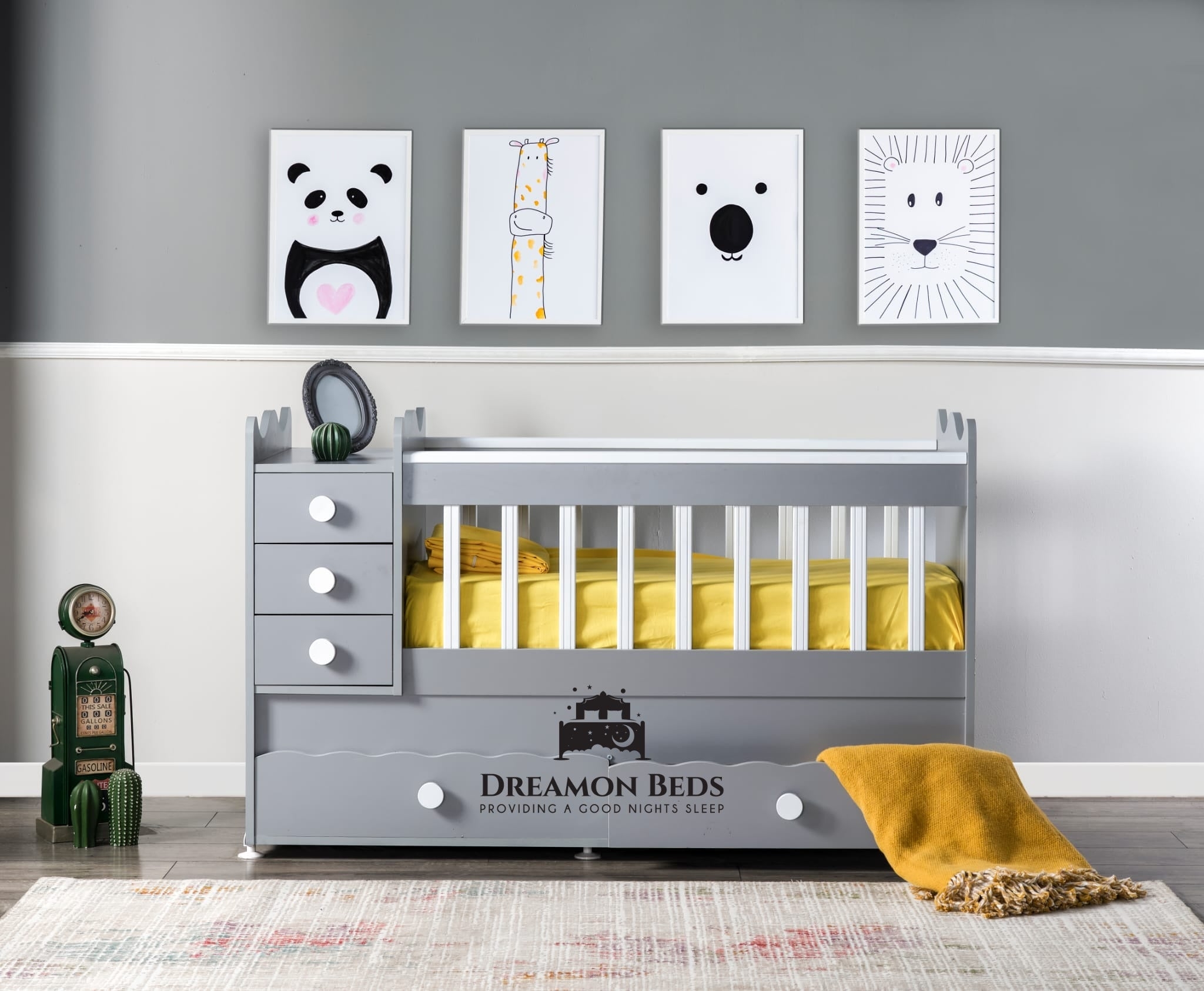 Exclusive Lyla Baby Cot Bed With Storage & Baby Changing Facility – Dreamon Beds