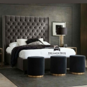 Luxurious Anna Wingback Bed Frame Available With Ottoman or Divan Storage – Dreamon Beds