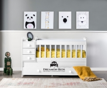 Exclusive Lilly Baby Cot Bed With Storage & Baby Changing Facility – Dreamon Beds