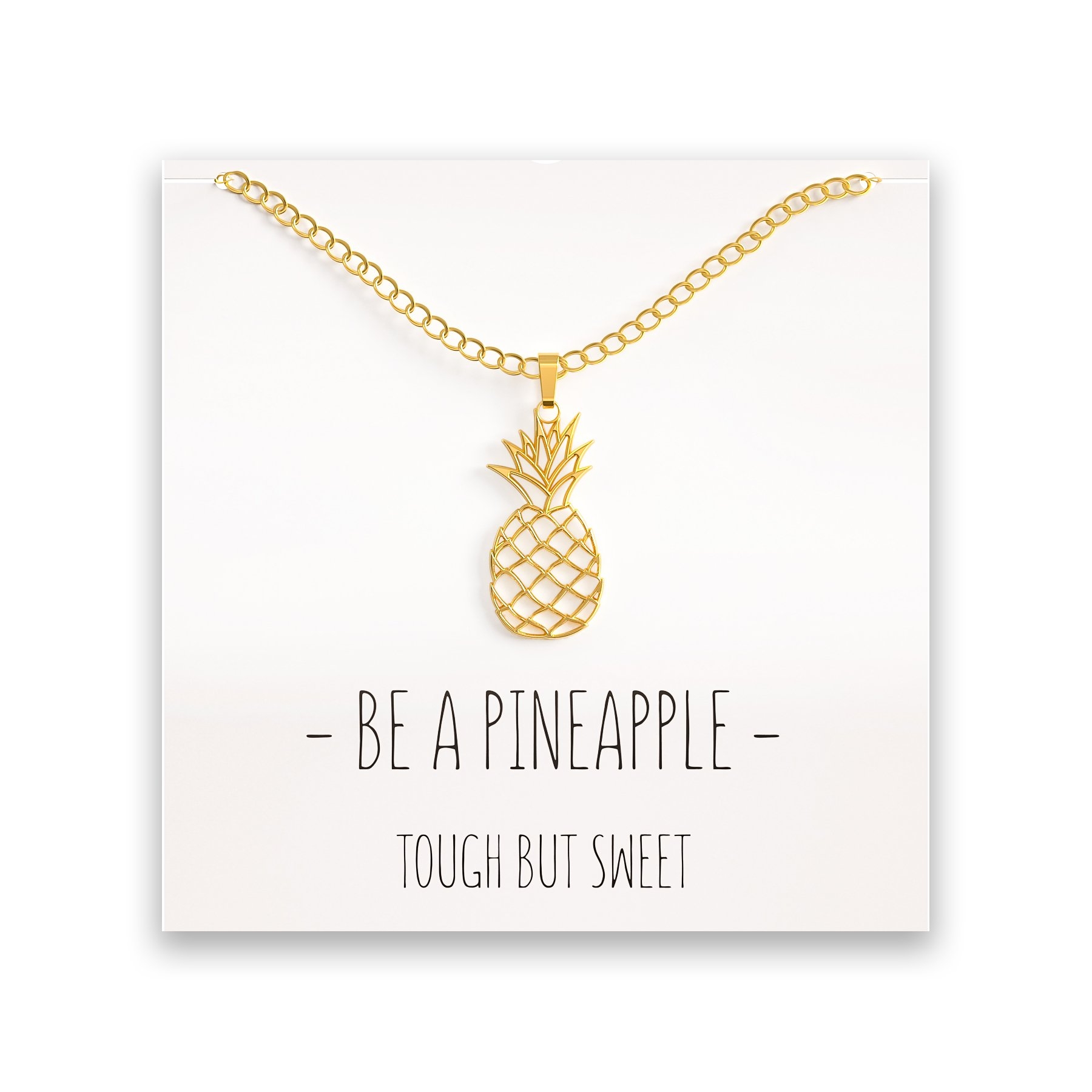 Pineapple Necklace – Gold & Silver/Gold Gold – Happy Kisses