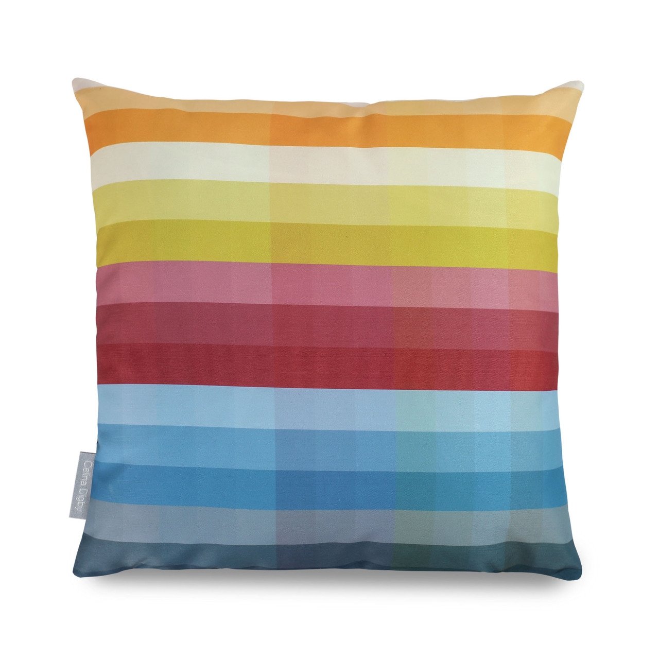 Celina Digby Luxury Water Resistant Garden Cushion – Pixel Stripes 55cm x