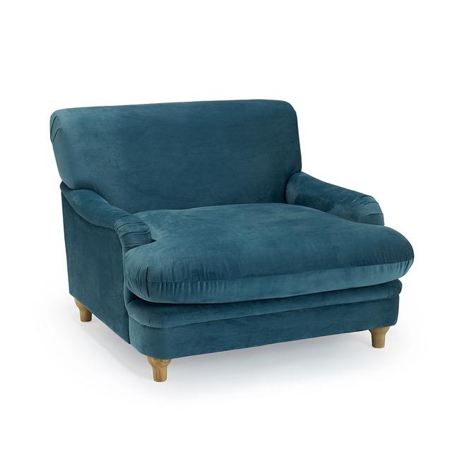 Extra Large Velvet Armchair Peacock Blue – CGC Retail Outlet