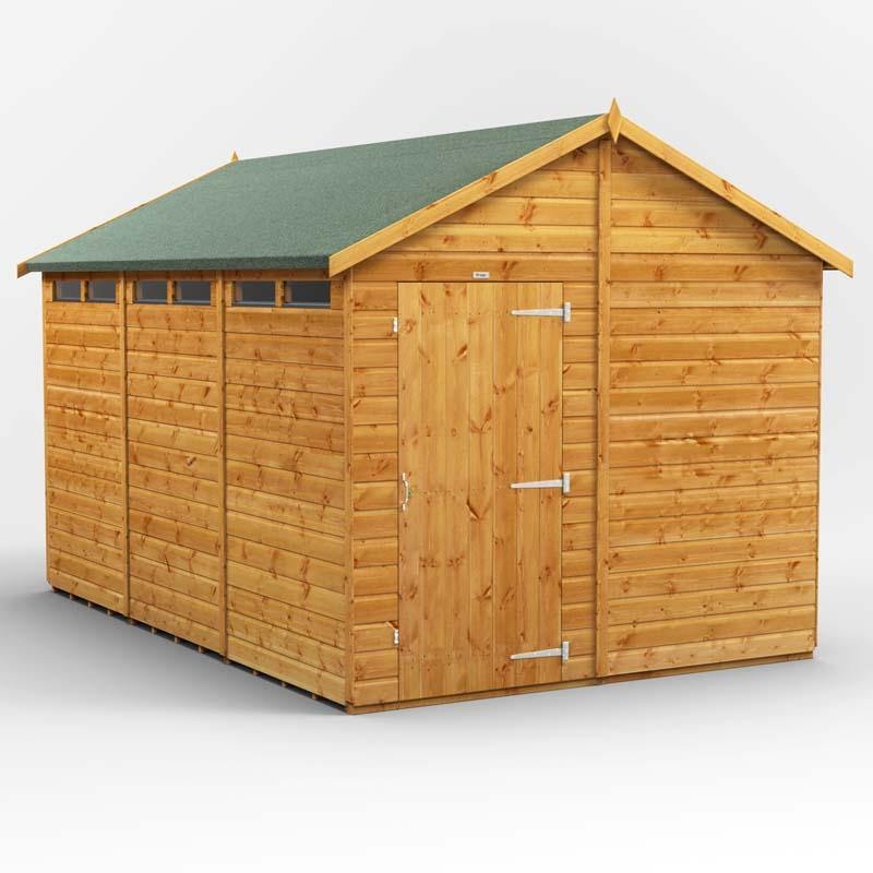 Power Apex Wooden Secure Shed, 12×8 / Single – Powersheds – Spearhead Outdoors