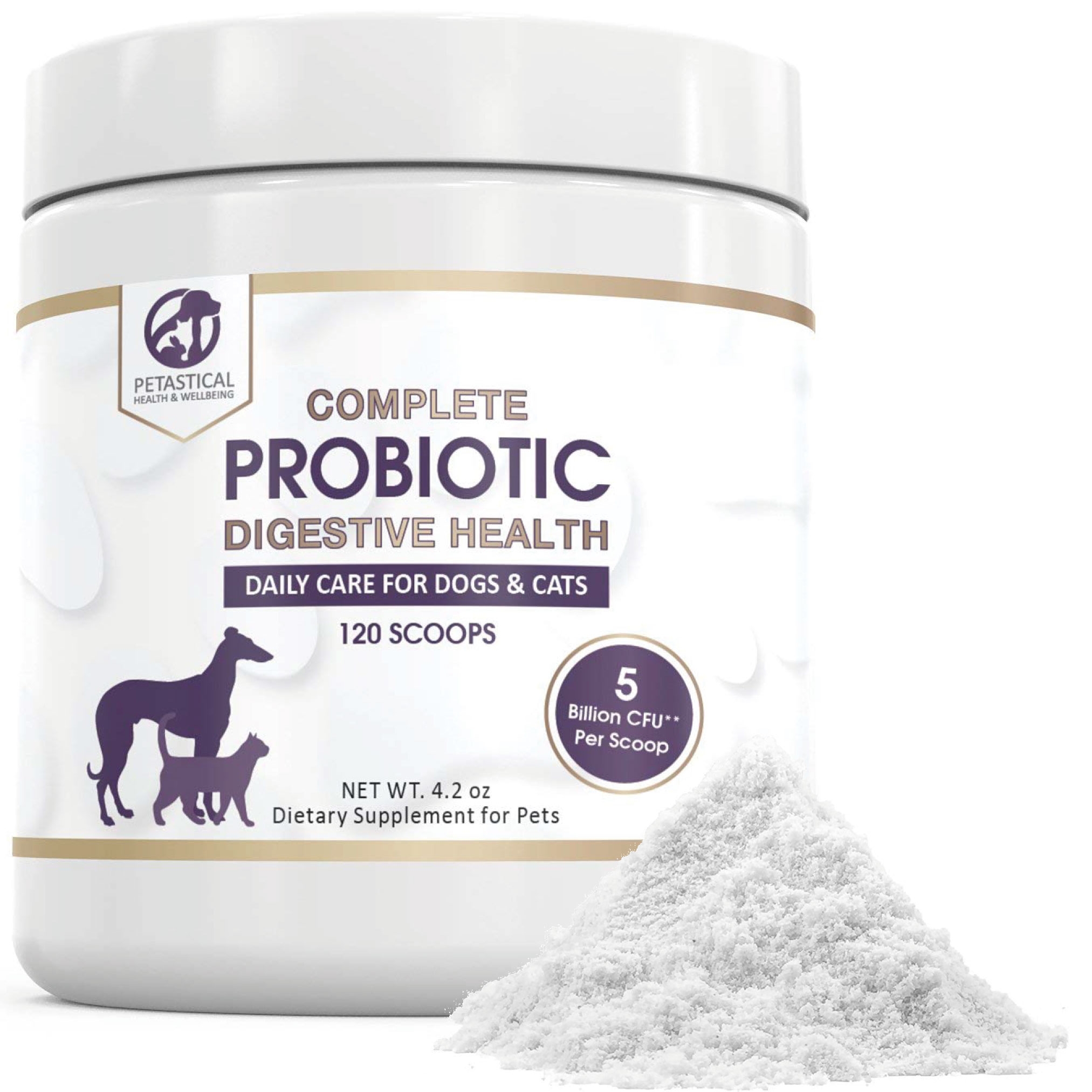 Petastical Probiotic Powder for Dogs and Cats (120 Scoop)