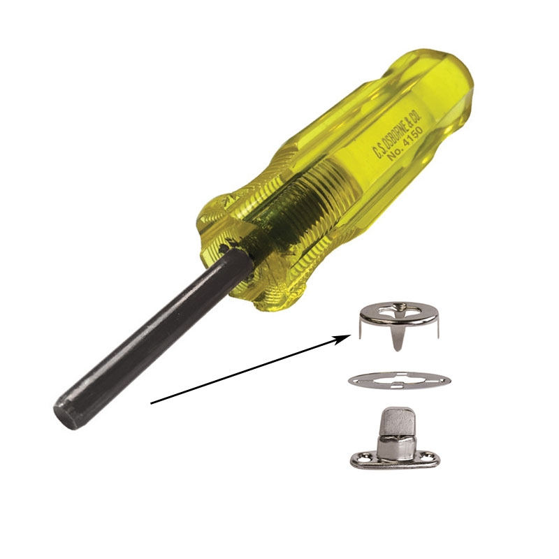 C.S. Osborne – Turn Button Prong Folding Tool – Yellow Colour – Textile Tools & Accessories
