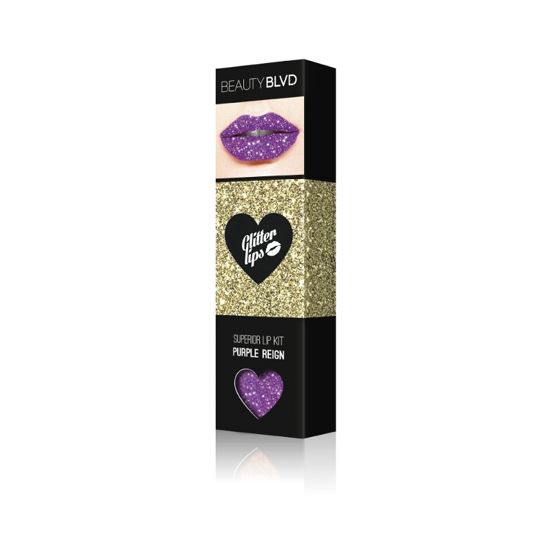 Beauty BLVD Glitter Lips Superior Lip Kit – Purple Reign
