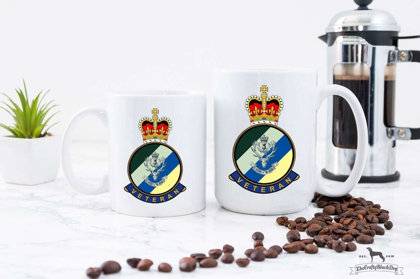 Queen’s Own Highlanders – Veteran – 11oz/15oz Mug – 15oz – Crafty Black Dog