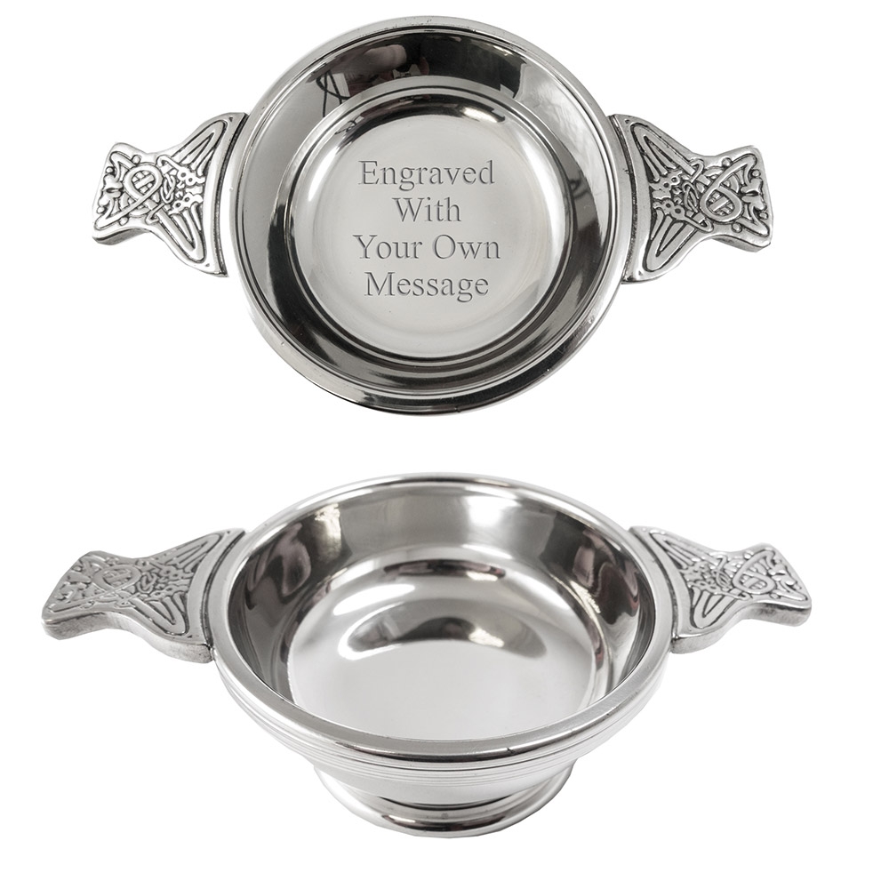 Pewter Scottish Quaich Bowl (3.5 Diameter)