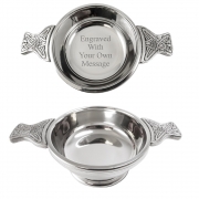 Pewter Scottish Quaich Bowl (3.5 Diameter)