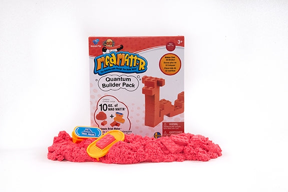 Mad Mattr Quantum Builder Pack – 10oz and brick maker Red – Children’s Learning & Vocational Sensory Toys, Aged 0-8 Years