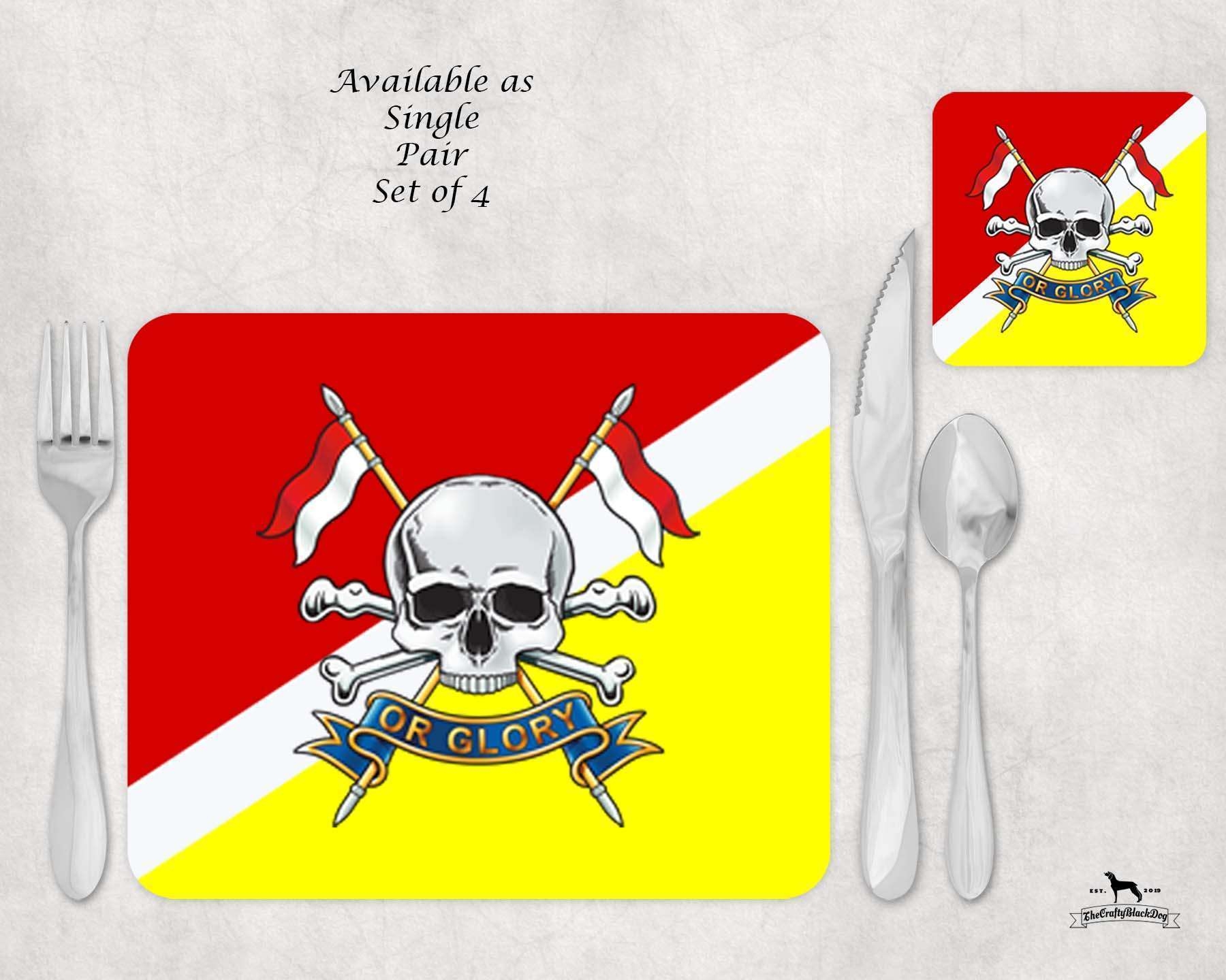 Royal Lancers – Placemat & Coaster Set – Single – Crafty Black Dog