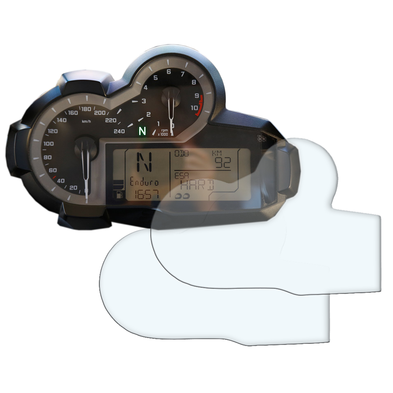 BMW R1200GS 2013+ Dashboard Screen Protector 1 x Ultra-Clear & 1 x Anti-Glare – Speedo Angels