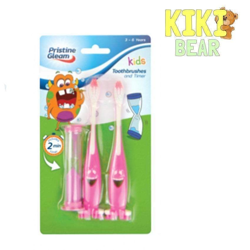 Kids Toothbrush with Timer, Pink – Kiki Bear