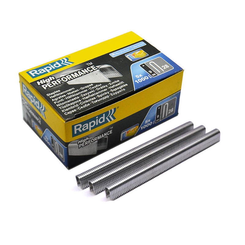 Rapid –  R28 Cable Staples (Galvanized Steel) ÛÒ 9mm 5000pk – Silver Colour – Textile Tools & Accessories