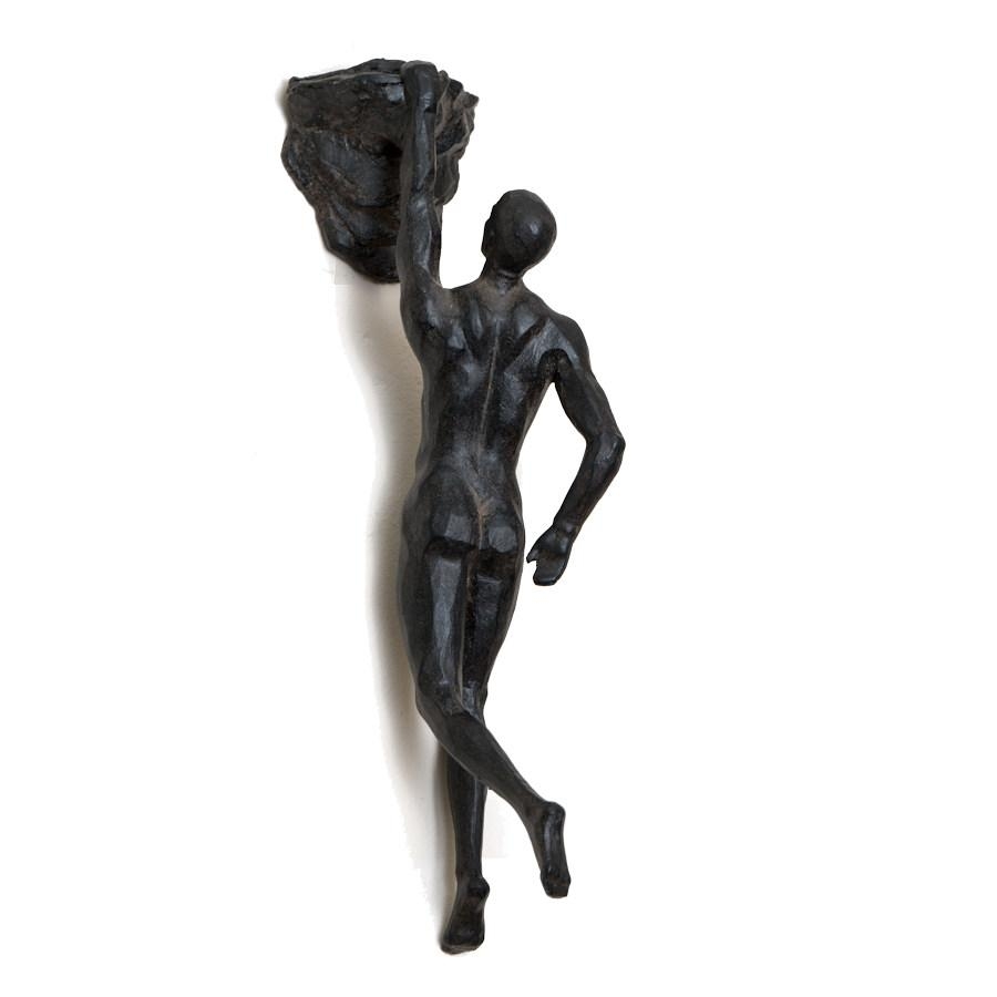 Sculpture Rock Climber on a Ledge – One Handed