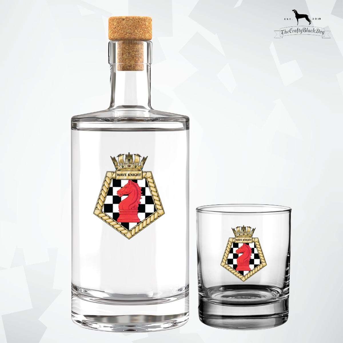 Rfa Wave Knight – Fill Your Own Spirit Bottle – Royal Fleet Auxiliary – RFA Wave Knight – Crafty Black Dog