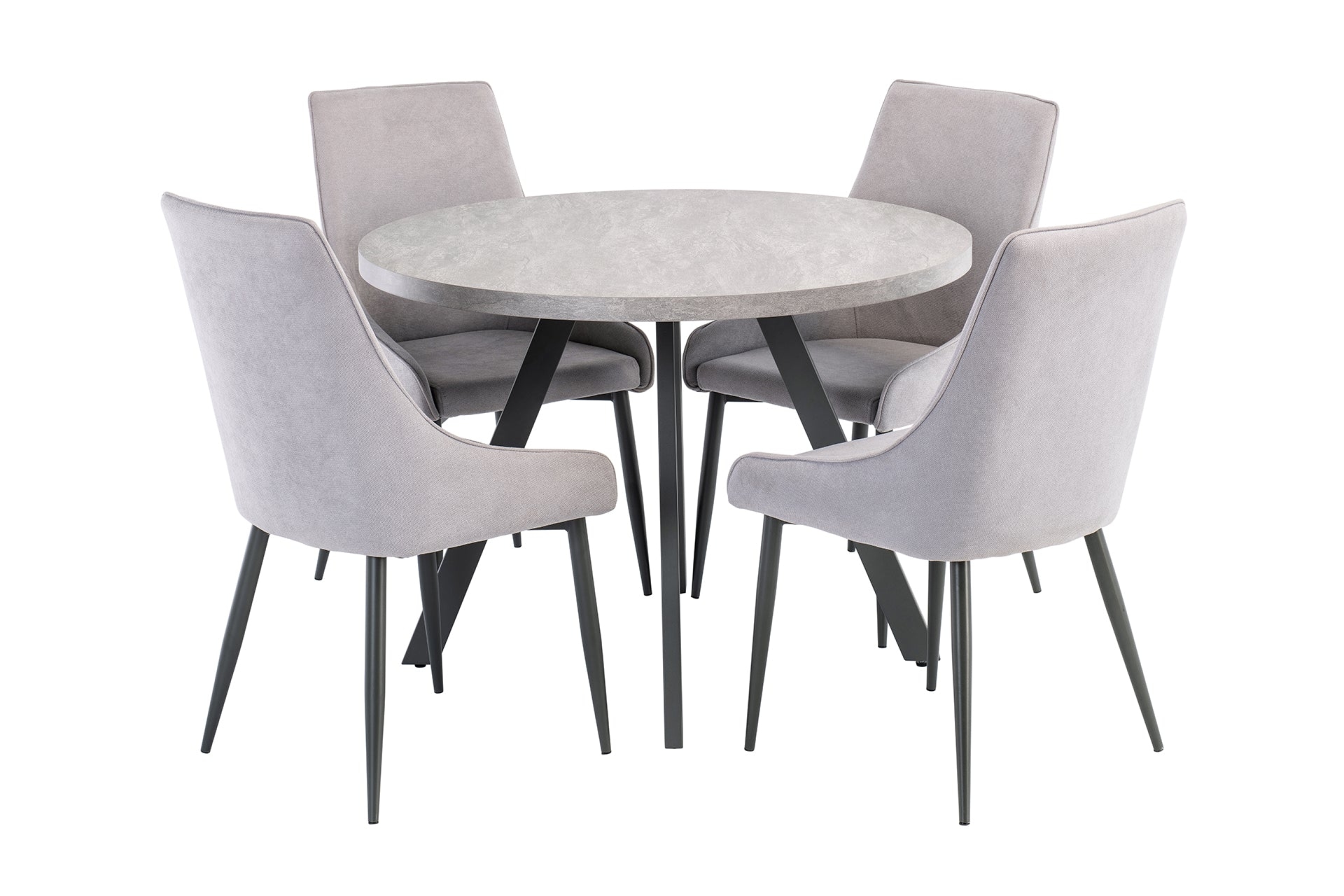 Rimbach 1.07m Light Grey Round Dining Table – Lc Living