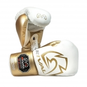 Rival Rs100 Professional Sparring Boxing Gloves White Gold  – Size: 16 – Adult – Unisex