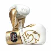 Rival Rs100 Professional Sparring Boxing Gloves White Gold  – Size: 14 – Adult – Unisex