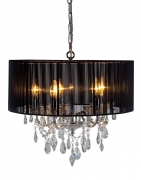 Large 5 Branch Chrome Droplet Chandelier White – CGC Retail Outlet