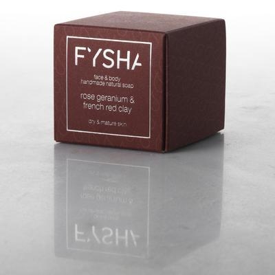 Fysha Rose Geranium & French Red Clay Soap