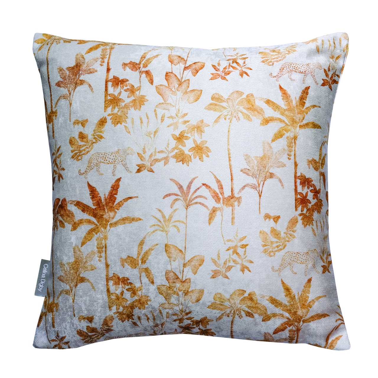 Celina Digby Luxury Opulent Velvet Cushion – Rain Forest Ivory (Available in 2 Sizes) Standard (45x45cm) Hollow Fibre Filling