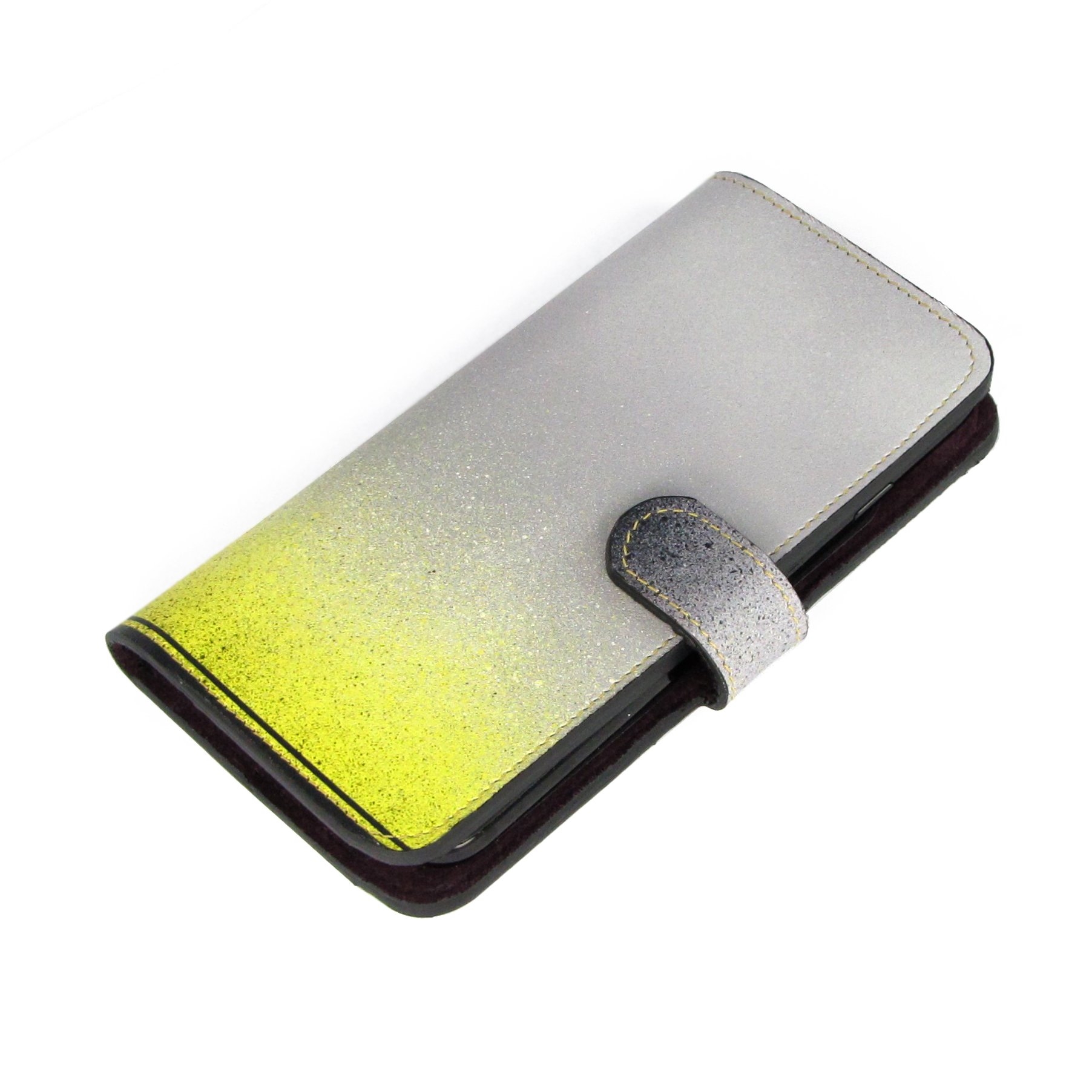 Leather Folio Phone Case – Lichen – iPhone 8 / No personalisation / Grey