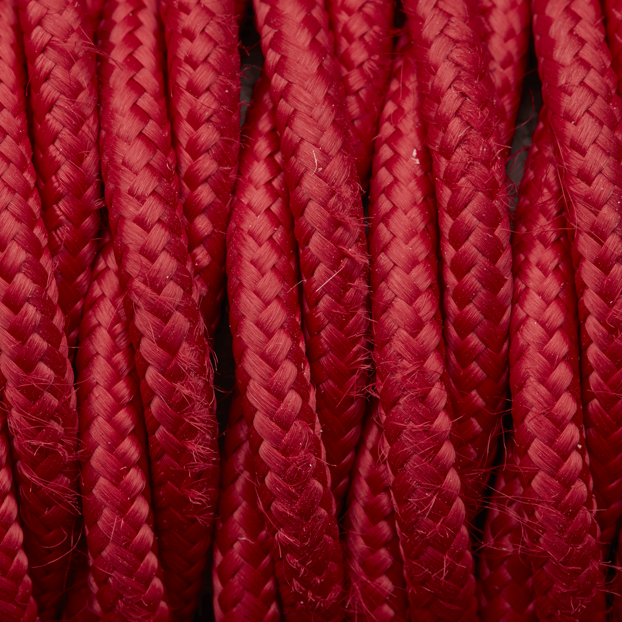 Industville – Twisted Fabric Flex – 3 Core Braided Cloth Cable Lighting Wire – Fabric Flex Cable – Red Colour – Braided Woven Cloth Material – 100 CM