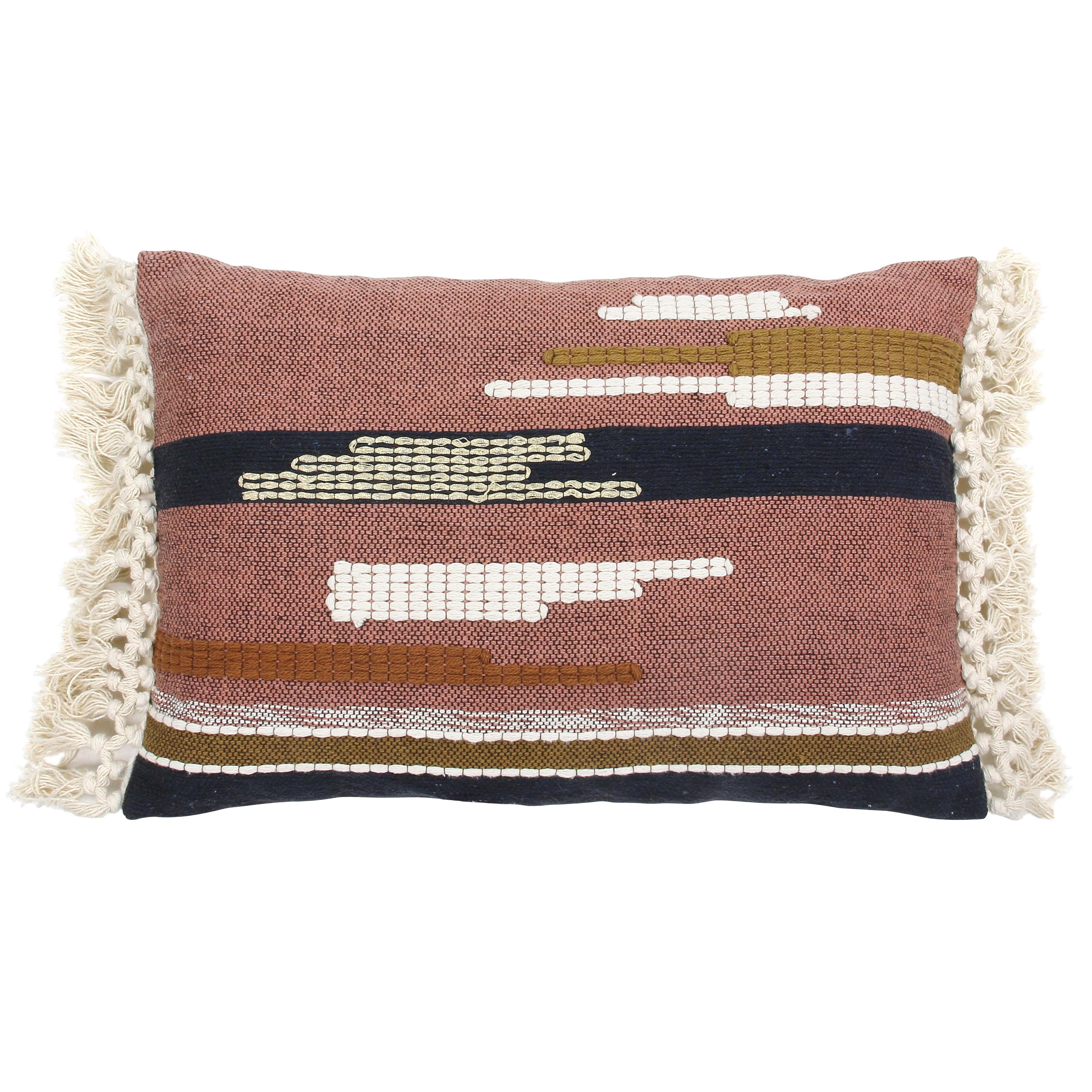 Cushion Aztec Multicolour With Tassels – HK Living – Folk Interiors