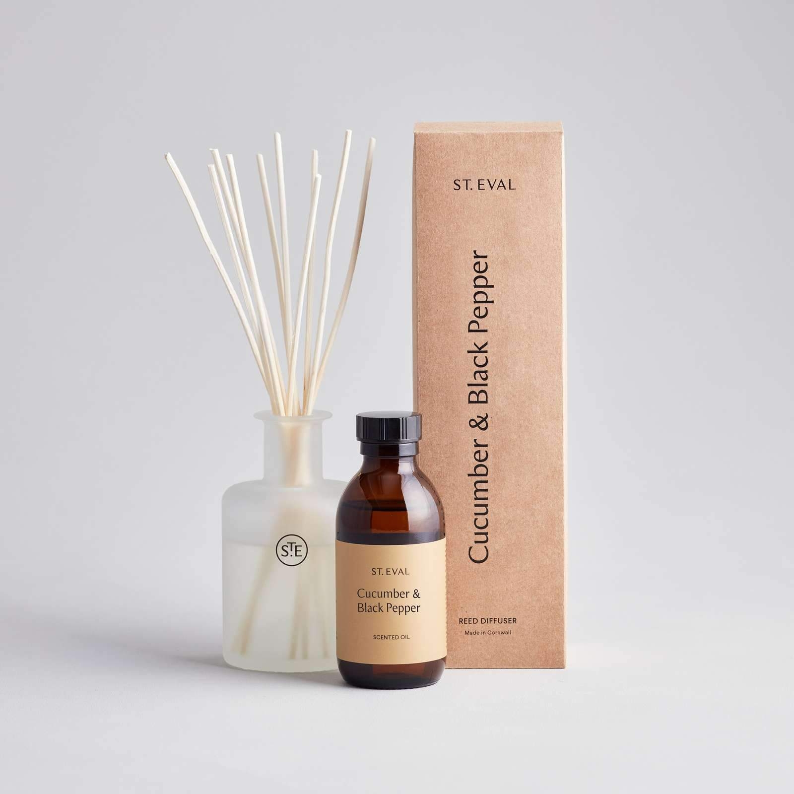 Cucumber & Black Pepper Reed Diffuser | St. Eval – St. Eval Candle Company