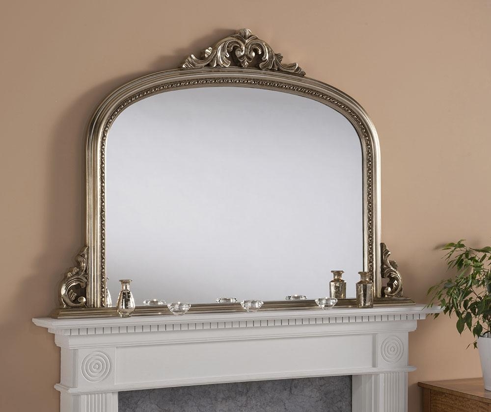 Britannia Regal Overmantle Mirror – Silver – Gold – 127cm x 91cm – Silver – Overmantle Mirrors – Britannia Mirrors – Stylishly Sophisticated