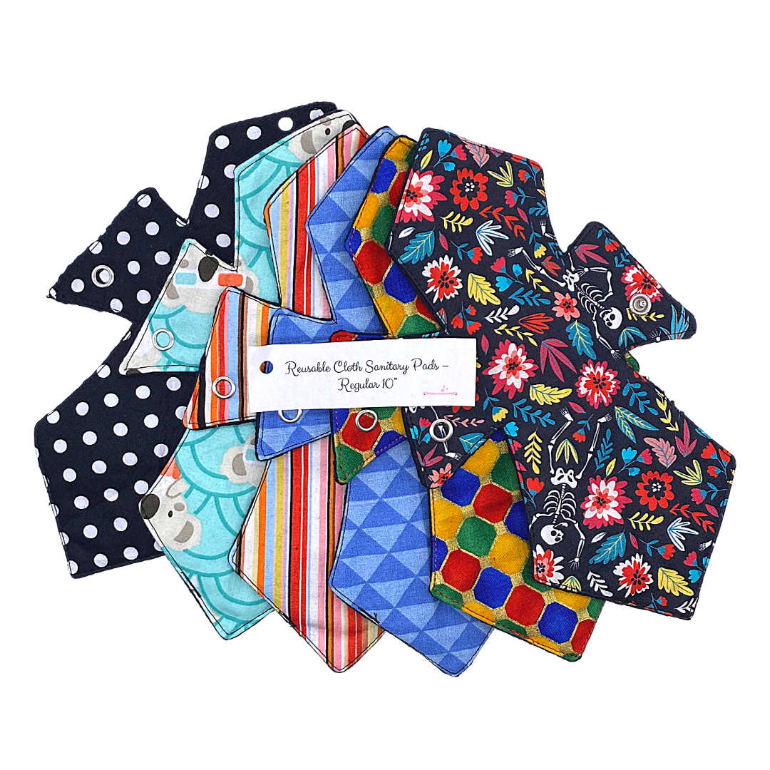 Reusable Cotton Sanitary Pads Regular 10″ – By Puchi Treasures