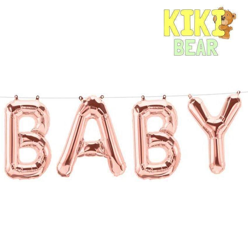 Rose Gold Baby Foil Ballons Bunting – Kiki Bear