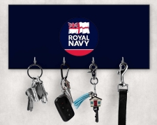 Royal Navy – Wooden Key Holder/Hook – Crafty Black Dog