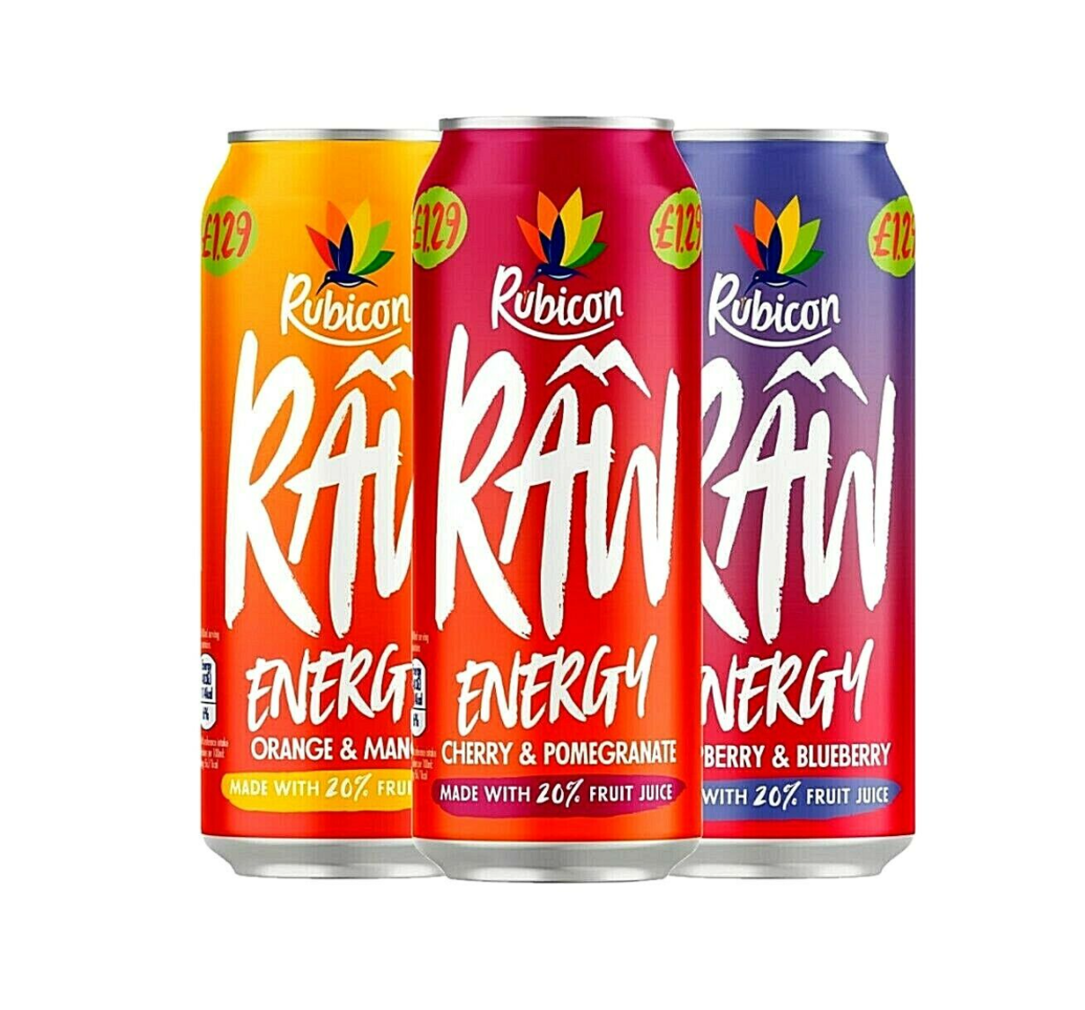 Rubicon Raw Energy Drink 500ml – Orange & Mango – Load Up Supplements