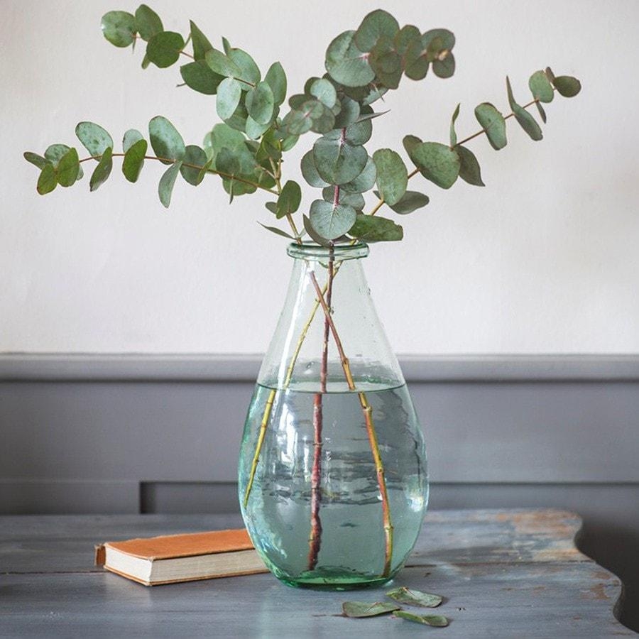 Rustic Teardrop Recycled Glass Vase – Extra Large