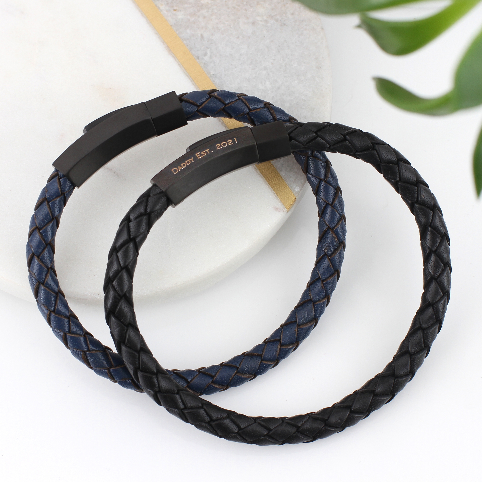 Personalised Black Ruthenium Hexagonal Clasp Bracelet – Hurley Burley
