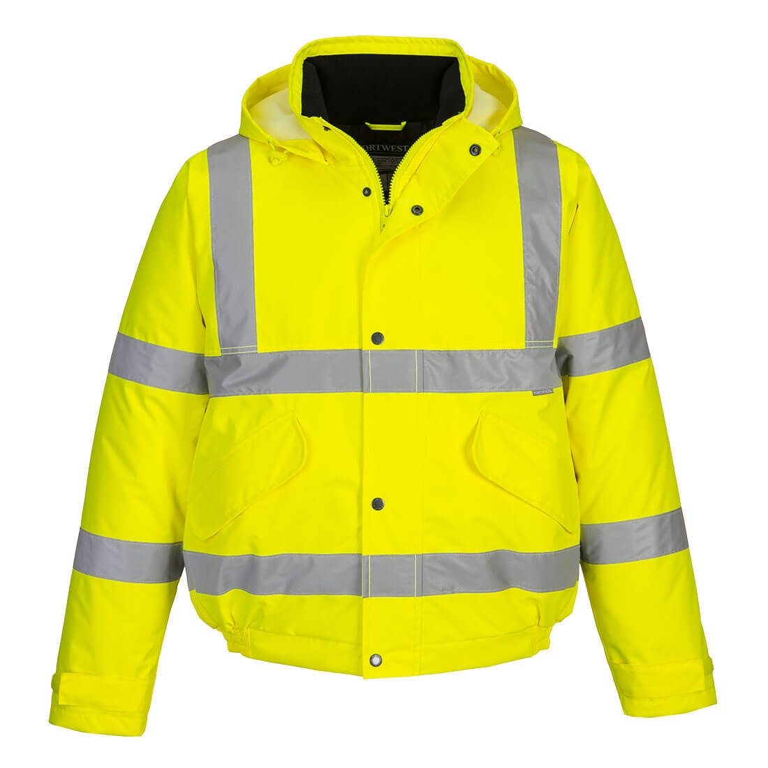 Hi-Vis Bomber Jacket Yellow – M – Work Safety Protective Equipment – Portwest – Regus Supply