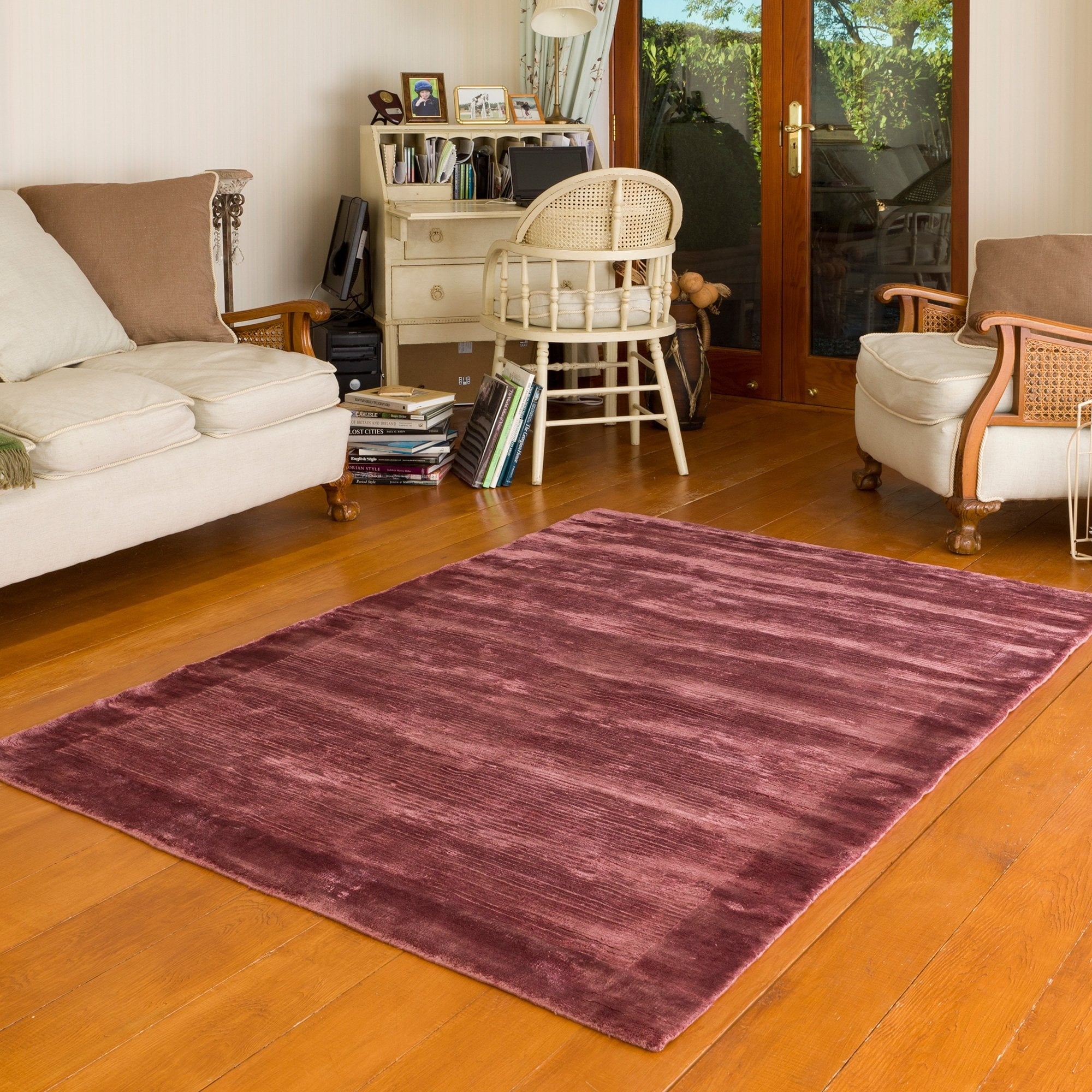 The Real Rug Company – Salar Bamboo Rug D6 Red/Purple 130 x 190cm / Red / Purple – The Rug Quarter