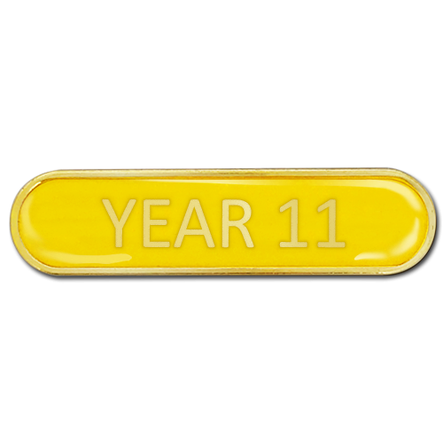 Year 11 Bar Badge Yellow – School Badges UK