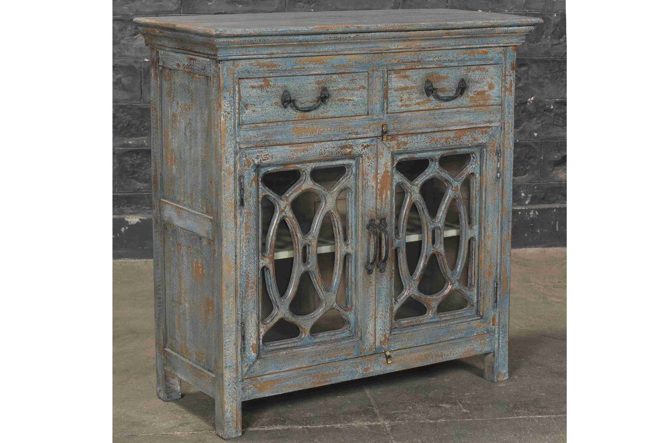 Hamesha Cabinet – Blue – 93 x 90 x 40cm
