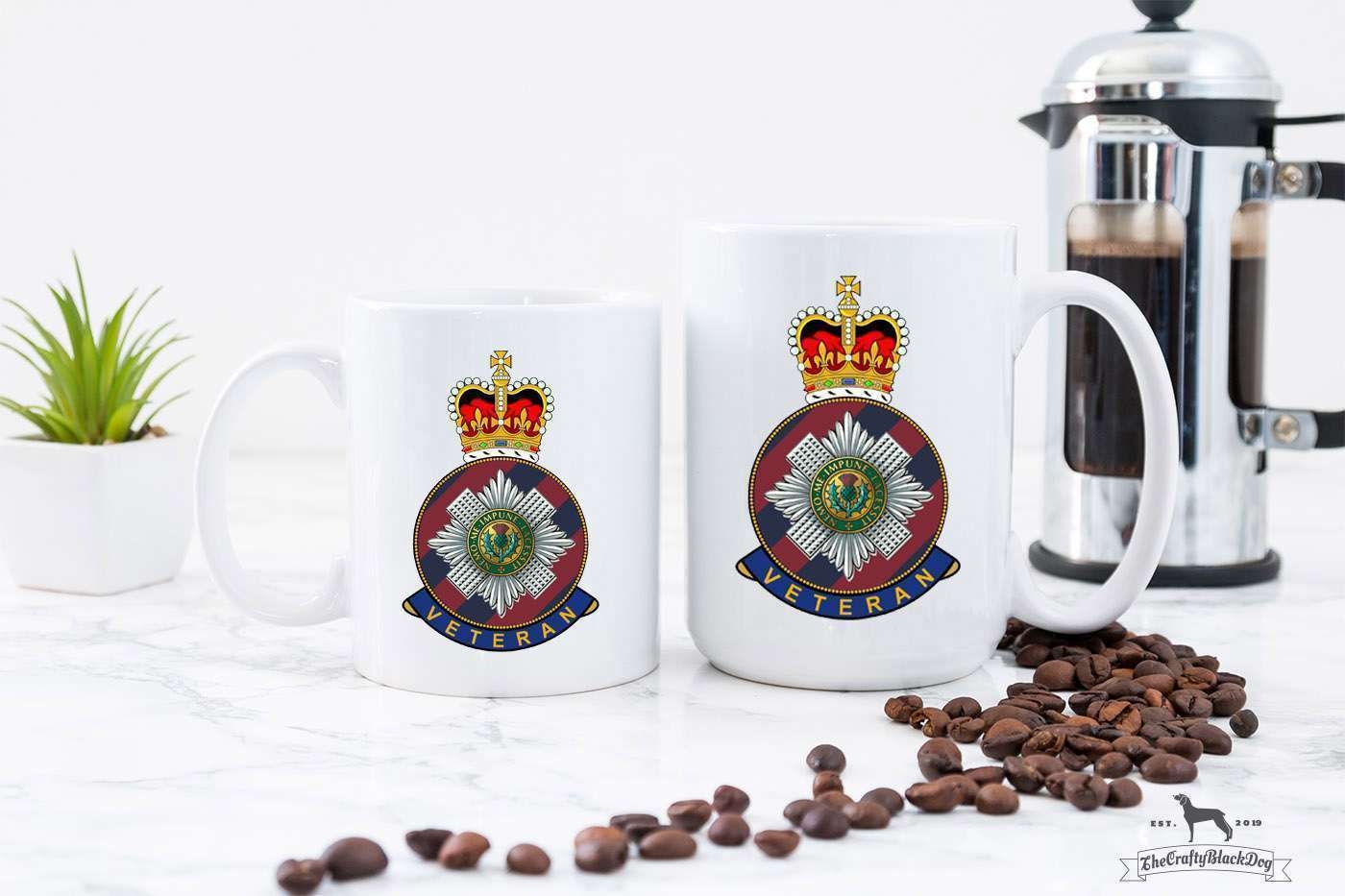 Scots Guards – Veteran – 11oz/15oz Mug – 15oz – Crafty Black Dog