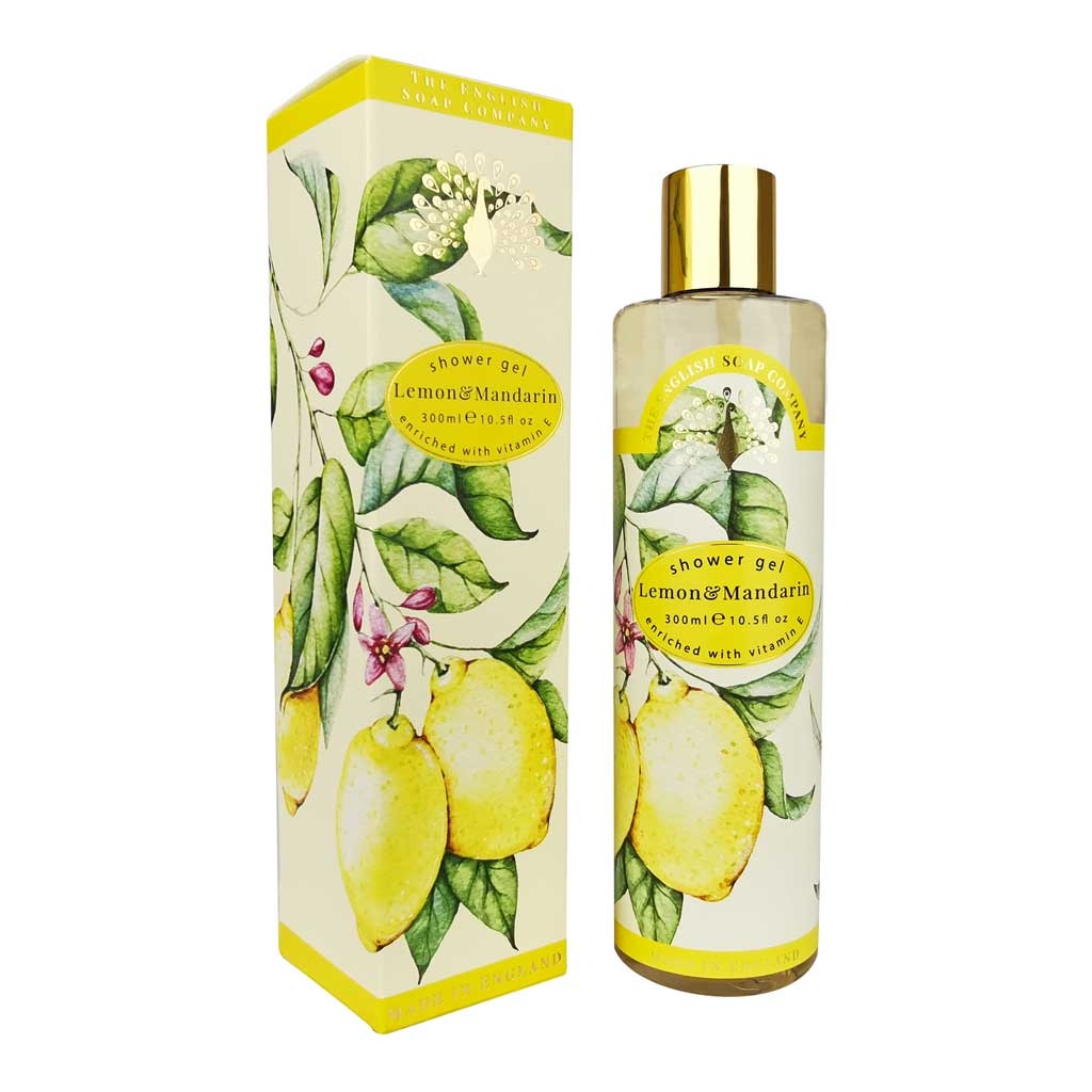 Lemon & Mandarin Shower Gel – 300ml – English Fragrances – Luxury Shower Gel – The English Soap Company